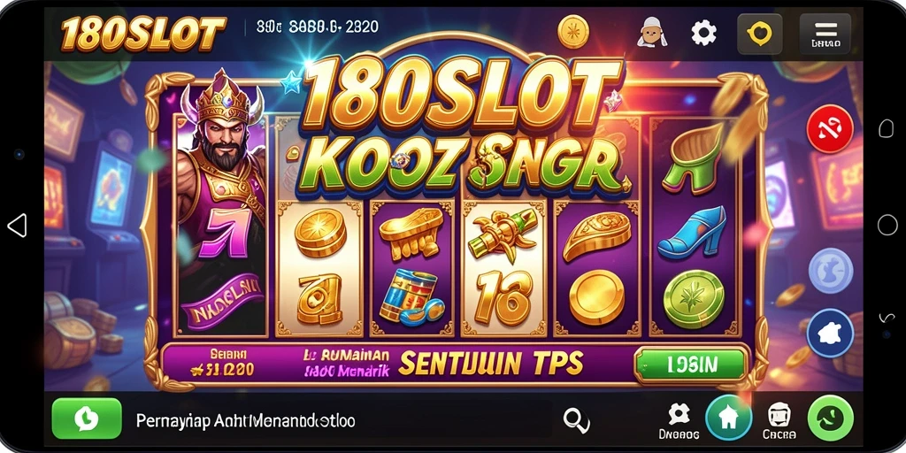 Tampilan gameplay seru dalam 180SLOT yang penuh warna.