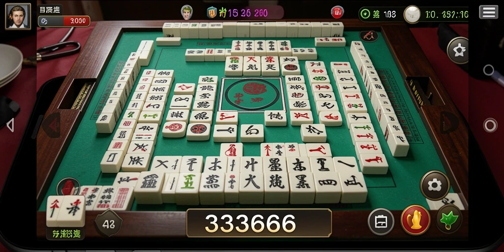 Tampilan gameplay <strong>333666</strong> yang menampilkan keseruan permainan Mahjong.