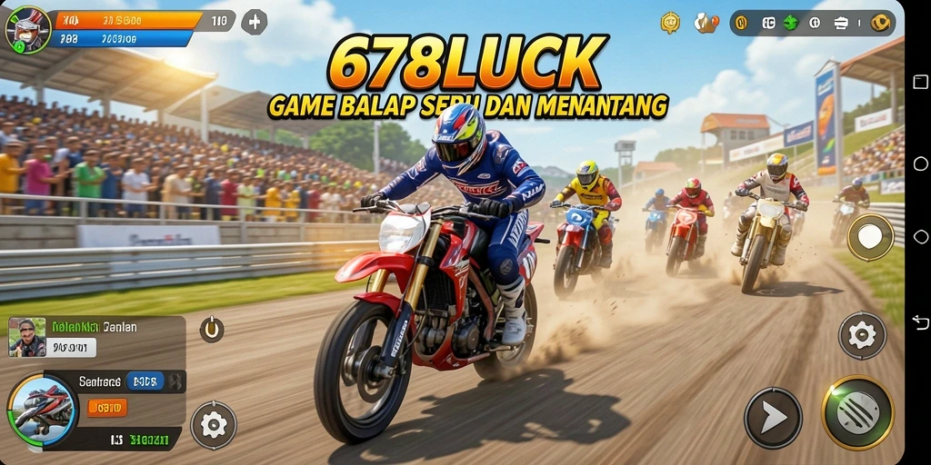 Tampilan gameplay seru di 678LUCK dengan balapan yang mendebarkan.