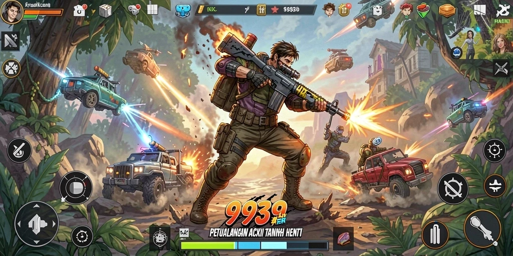 Tampilan aksi karakter dalam gameplay <strong>9939</strong> yang memukau dan penuh adrenalin.