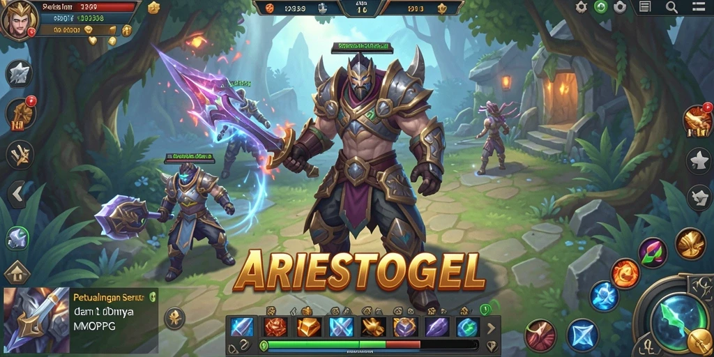 Tampilan gameplay ARIESTOGEL yang seru dan mendebarkan dalam petualangan MMORPG.
