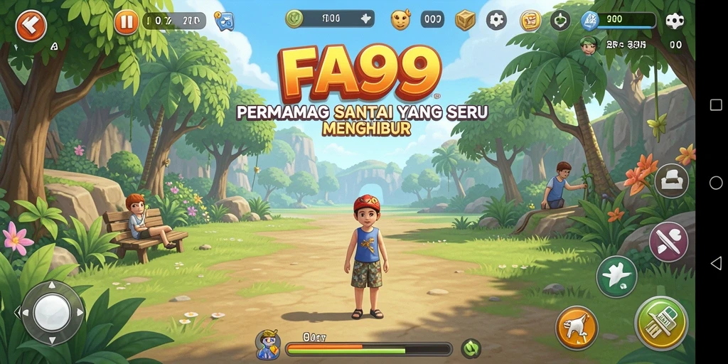 Tangkapan layar utama menampilkan aksi gameplay santai yang seru.