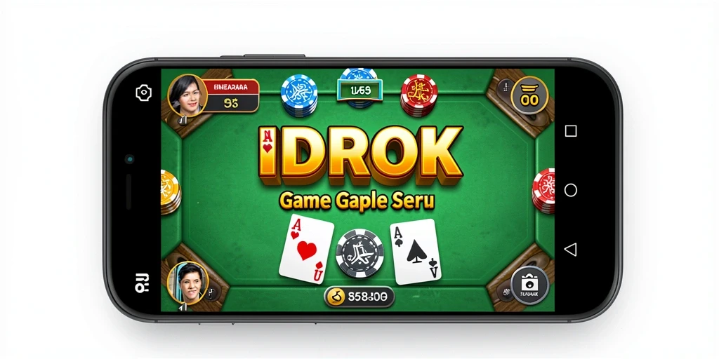 Tampilan gameplay IDROK yang seru dan menarik saat bermain Gaple.