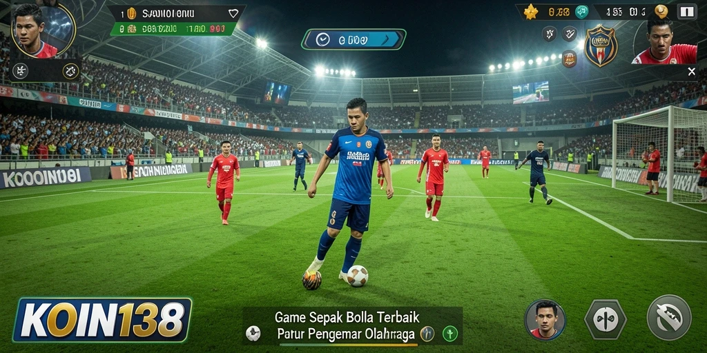 Tampilan gameplay KOIN138 dengan grafis sepak bola yang menakjubkan.