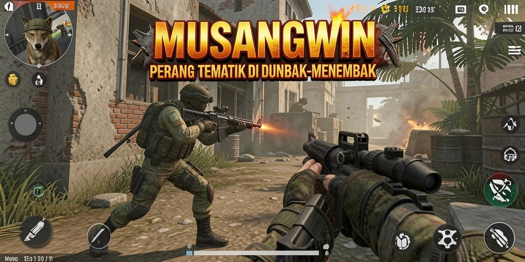 Gameplay intens dalam <strong>MUSANGWIN</strong> yang penuh aksi dan strategi.