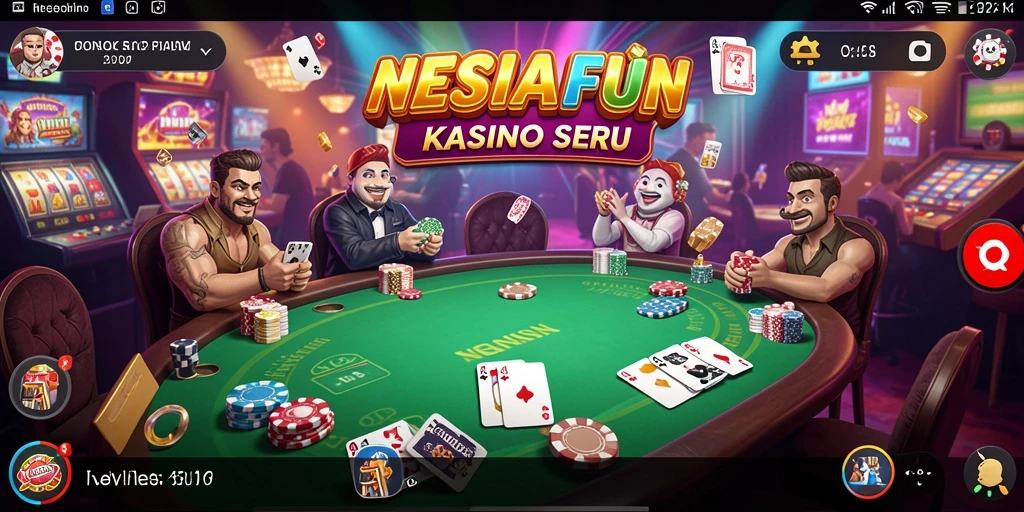 Tampilan gameplay seru di NESIAFUN dengan suasana kasino yang nyata.