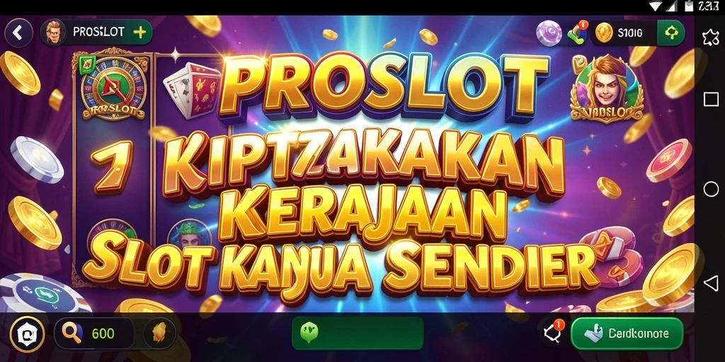 Screenshot PROSLOT menampilkan gameplay seru membangun kasino.