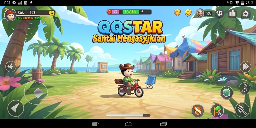 Tampilan gameplay QQSTAR yang seru dan penuh warna.