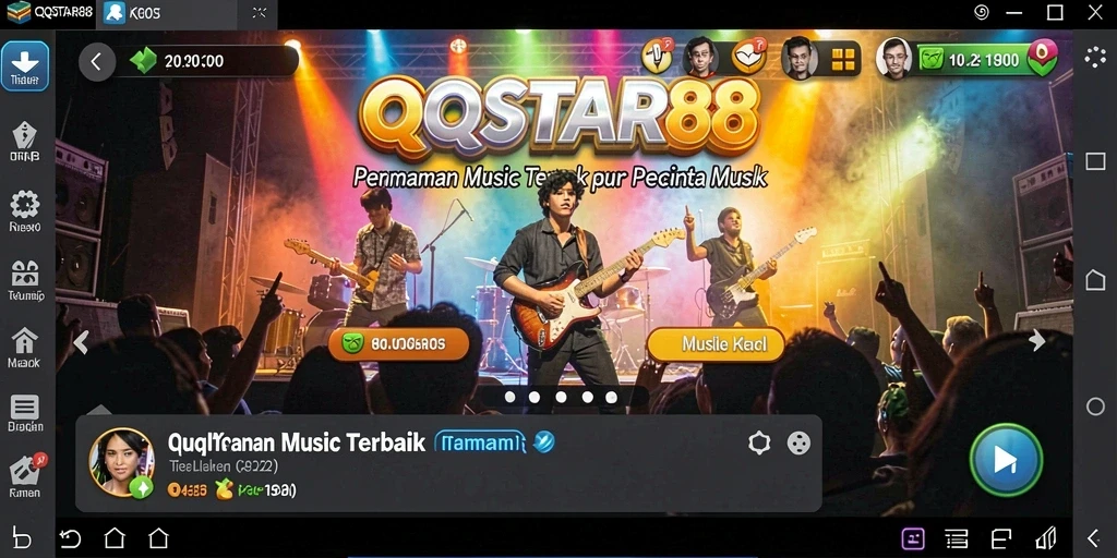 Tampilan gameplay QQSTAR88 yang menarik dan interaktif.