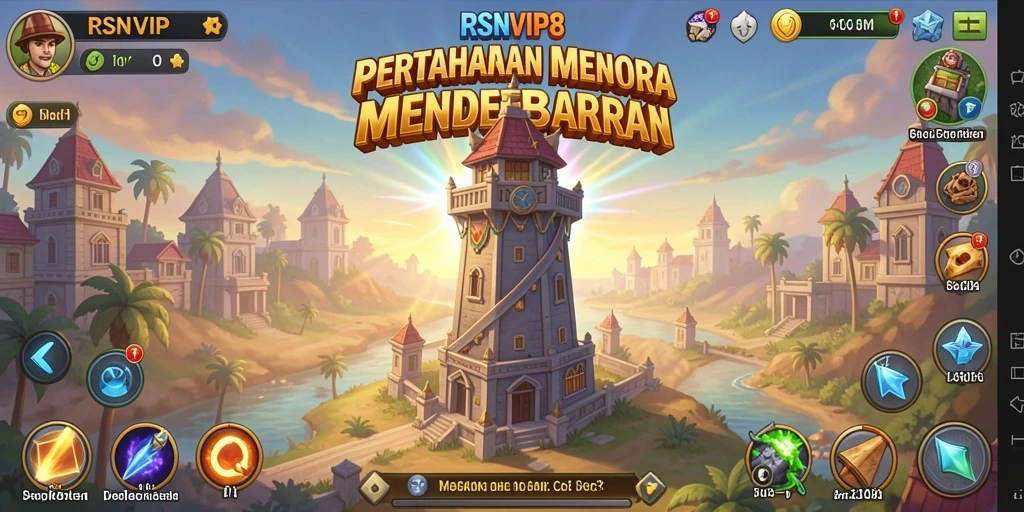 Gameplay RSNVIP8 menampilkan pertahanan yang strategis dan menarik.
