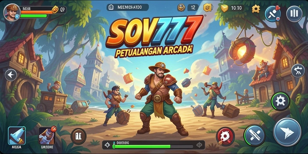 Gameplay SOV777 yang penuh warna dan seru dalam aksi arcade.