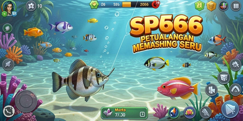 Gameplay Fishing SP666 yang seru dan penuh warna.