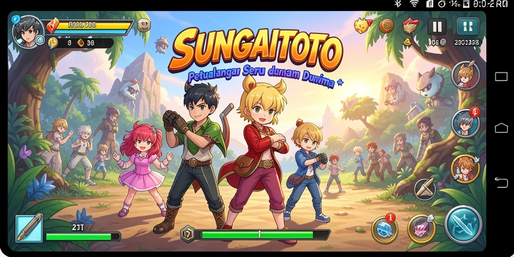 Screenshot menampilkan aksi seru dalam game Anime.