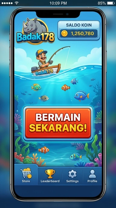 Screenshot antarmuka pengguna apliksi badak178 yang menarik.